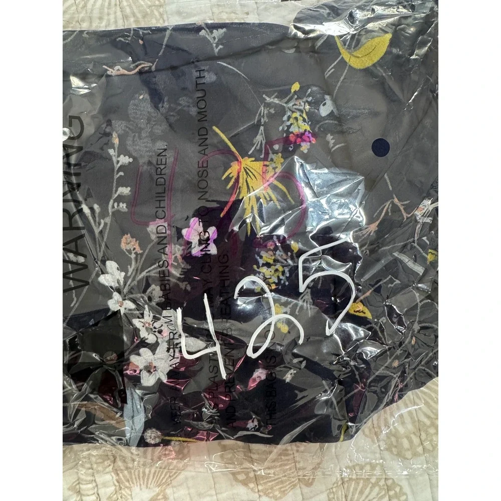 Before You Collection Navy‎ Blue Floral Chiffon Kimono Lace Trim Festival Layer